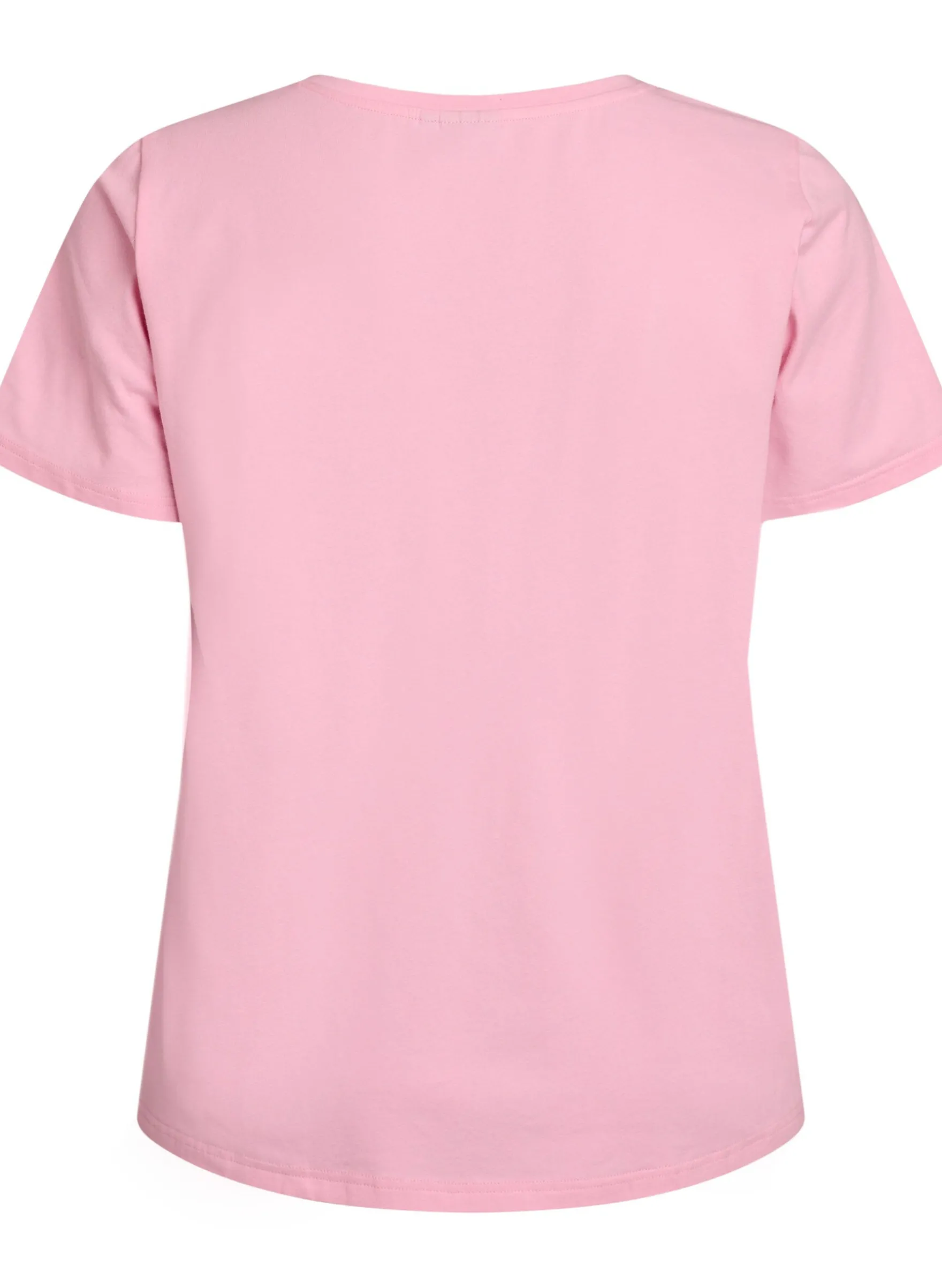 Einfarbiges Basic-T-Shirt aus Baumwolle