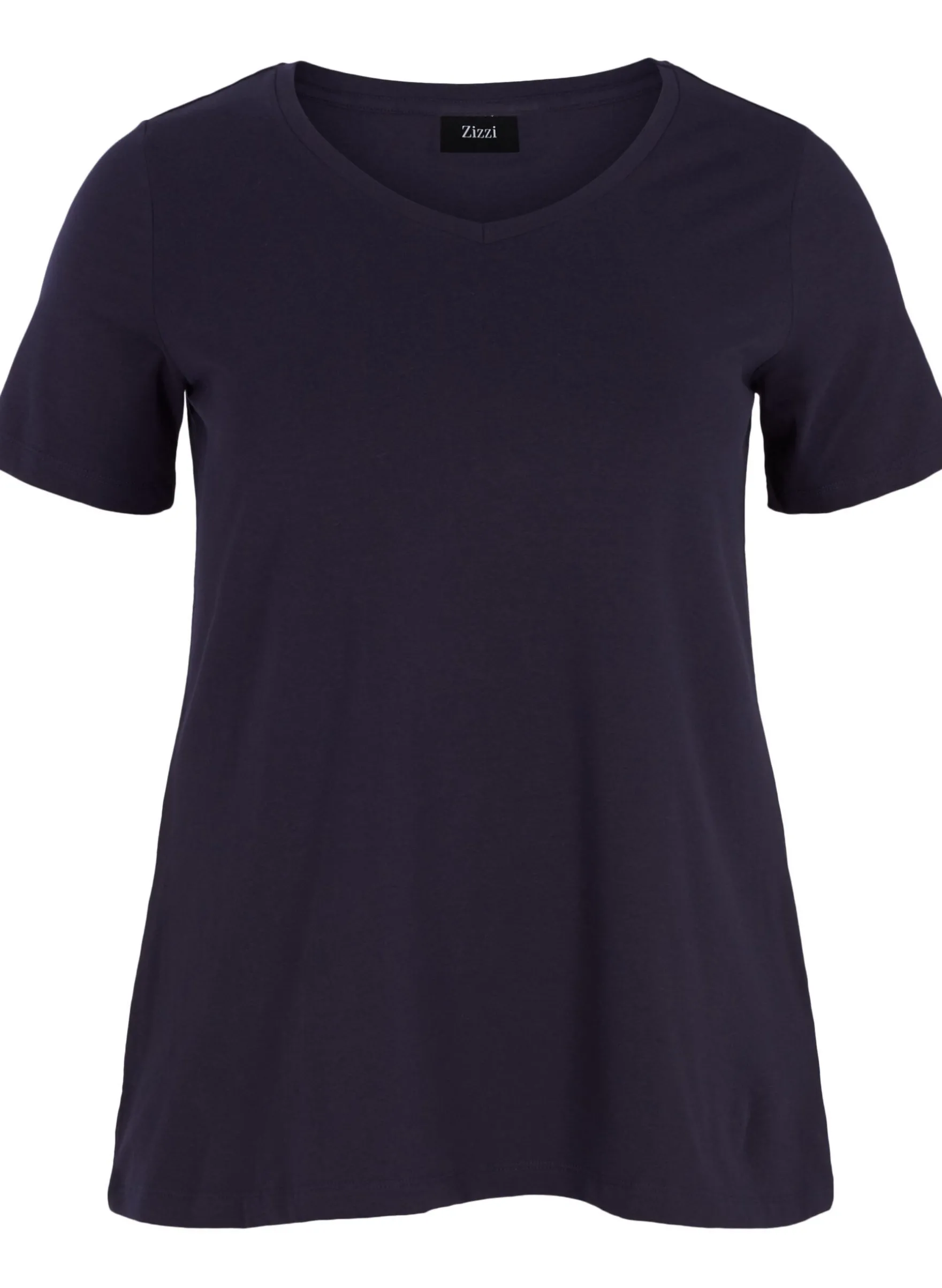 Einfarbiges basic T-Shirt aus Baumwolle