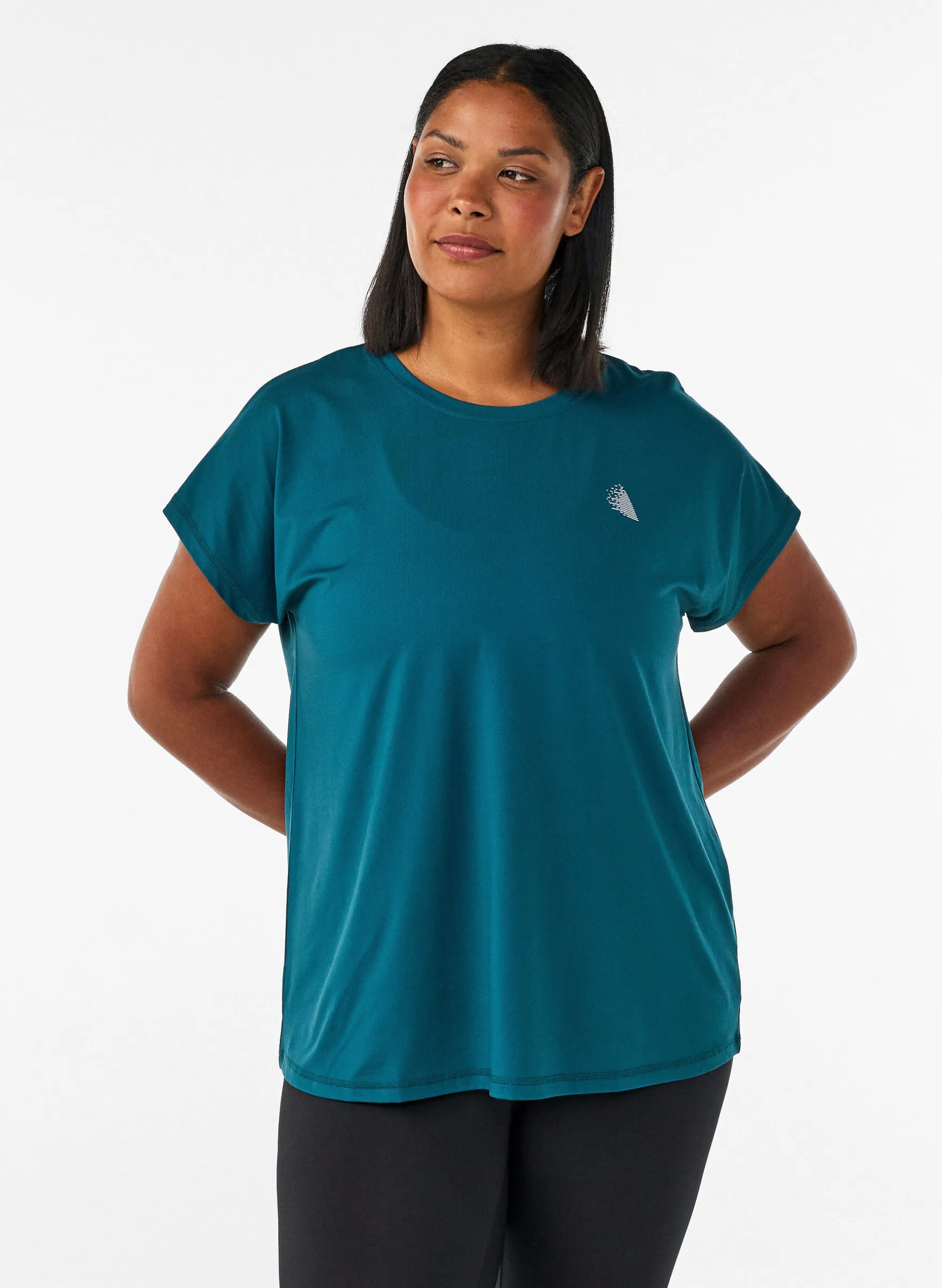Einfarbiges Trainings-T-Shirt