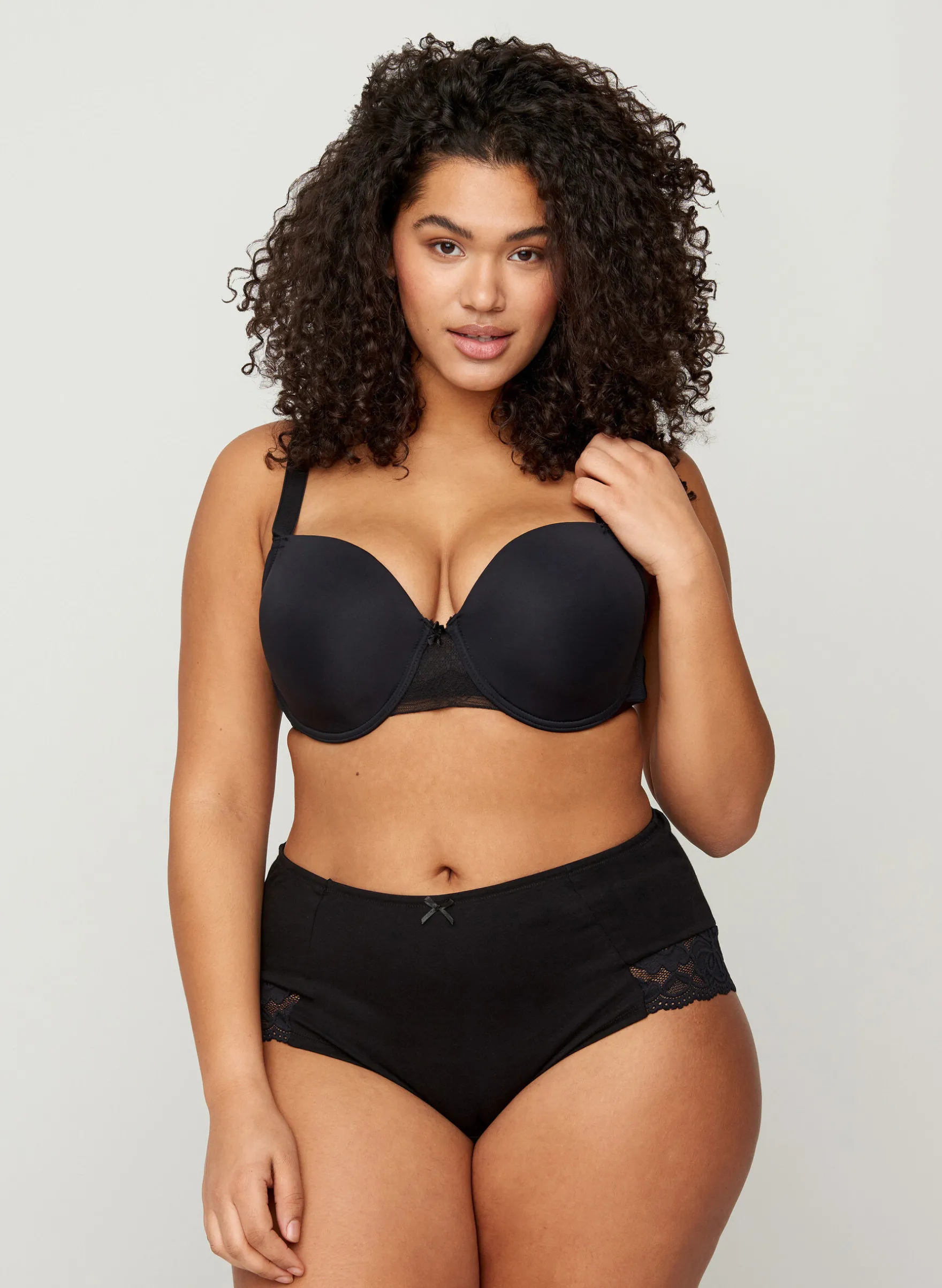 3er Pack Hipster-Panties mit Spitzenbündchen
