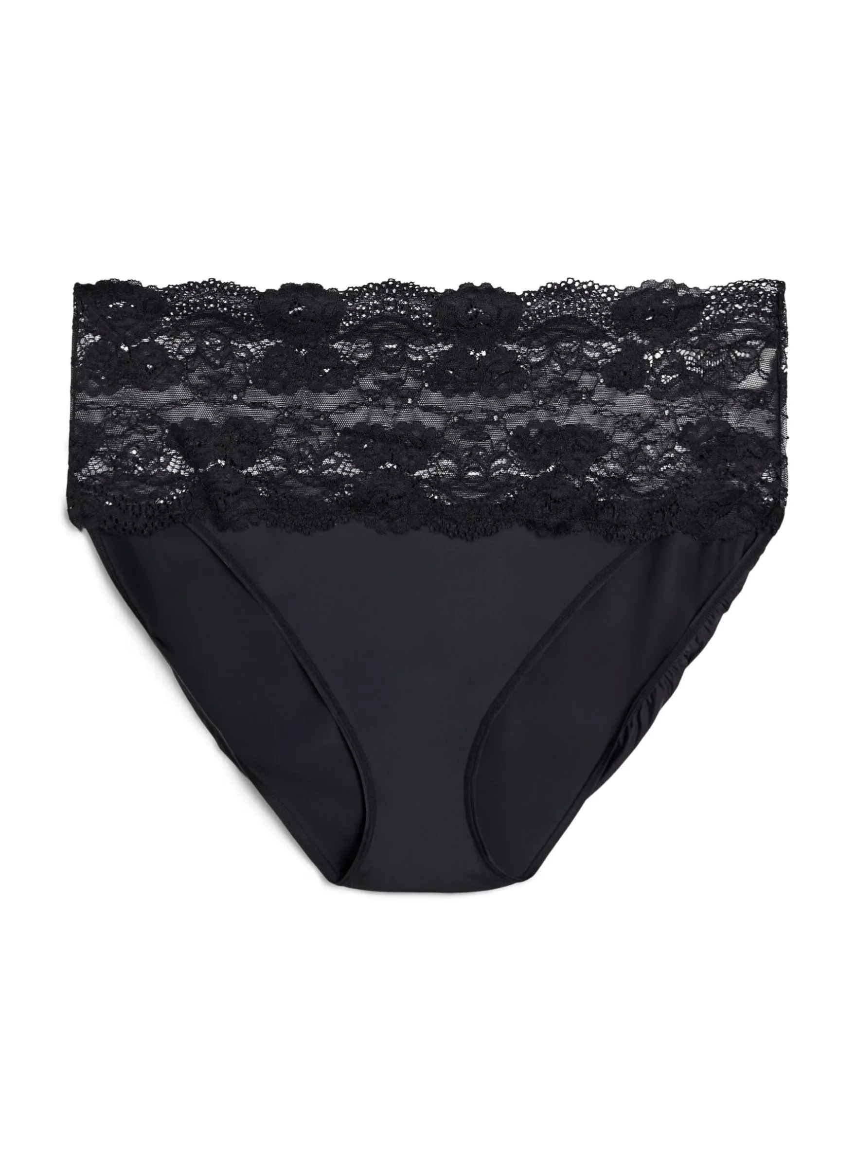 2er-Pack Höschen mit Spitzenband und hoher Taille