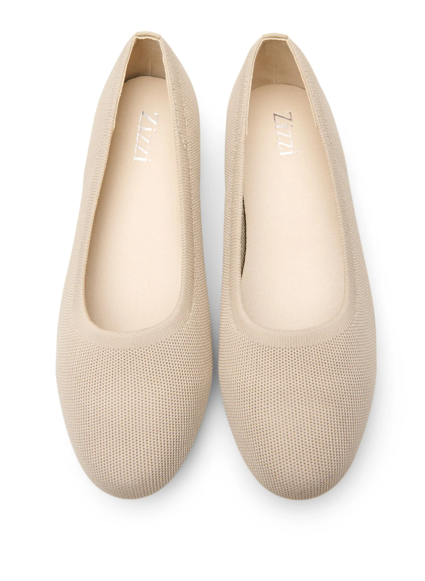 Extra Weite - Ballerinas aus fein strukturiertem Stoff
