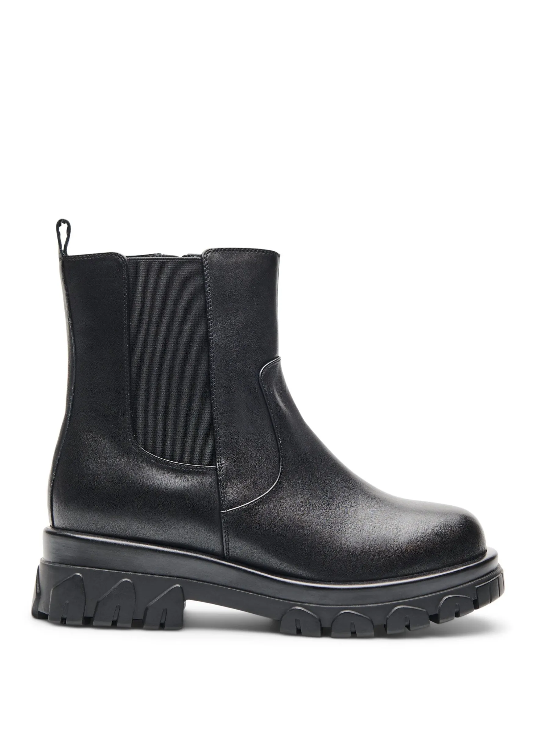 Extra Weite - Chunky Chelsea Boot aus Leder mit Reißverschluss