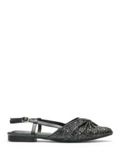 Extra Weite Fit - Glitzer-Slingback mit Schleifendetail