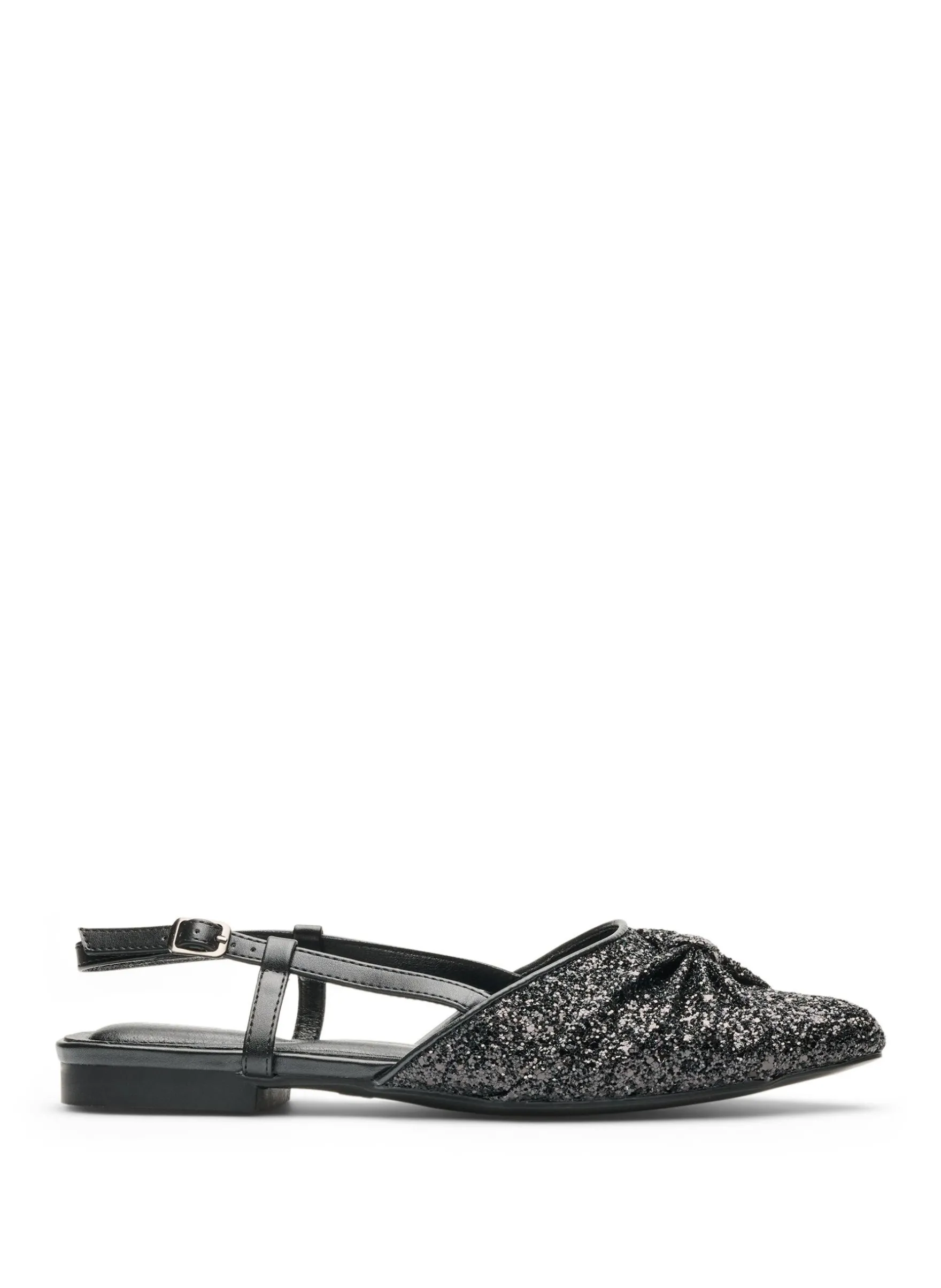 Extra Weite Fit - Glitzer-Slingback mit Schleifendetail