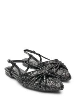 Extra Weite Fit - Glitzer-Slingback mit Schleifendetail
