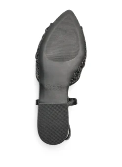 Extra Weite Fit - Glitzer-Slingback mit Schleifendetail