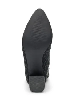 Extra Weite - Knöchelstiefel mit Strasssteinen