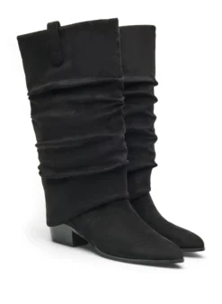 Extra Weiter - Langer Stiefel in Wildlederoptik mit abnehmbarem Schaft