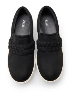 Extra Weite - Schuhe aus Wildlederimitat mit geflochtenen Riemen