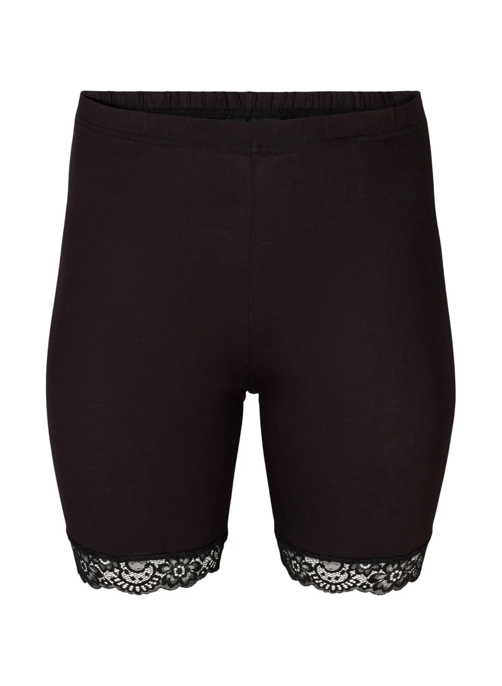 Fahrradshorts mit Spitzensaum