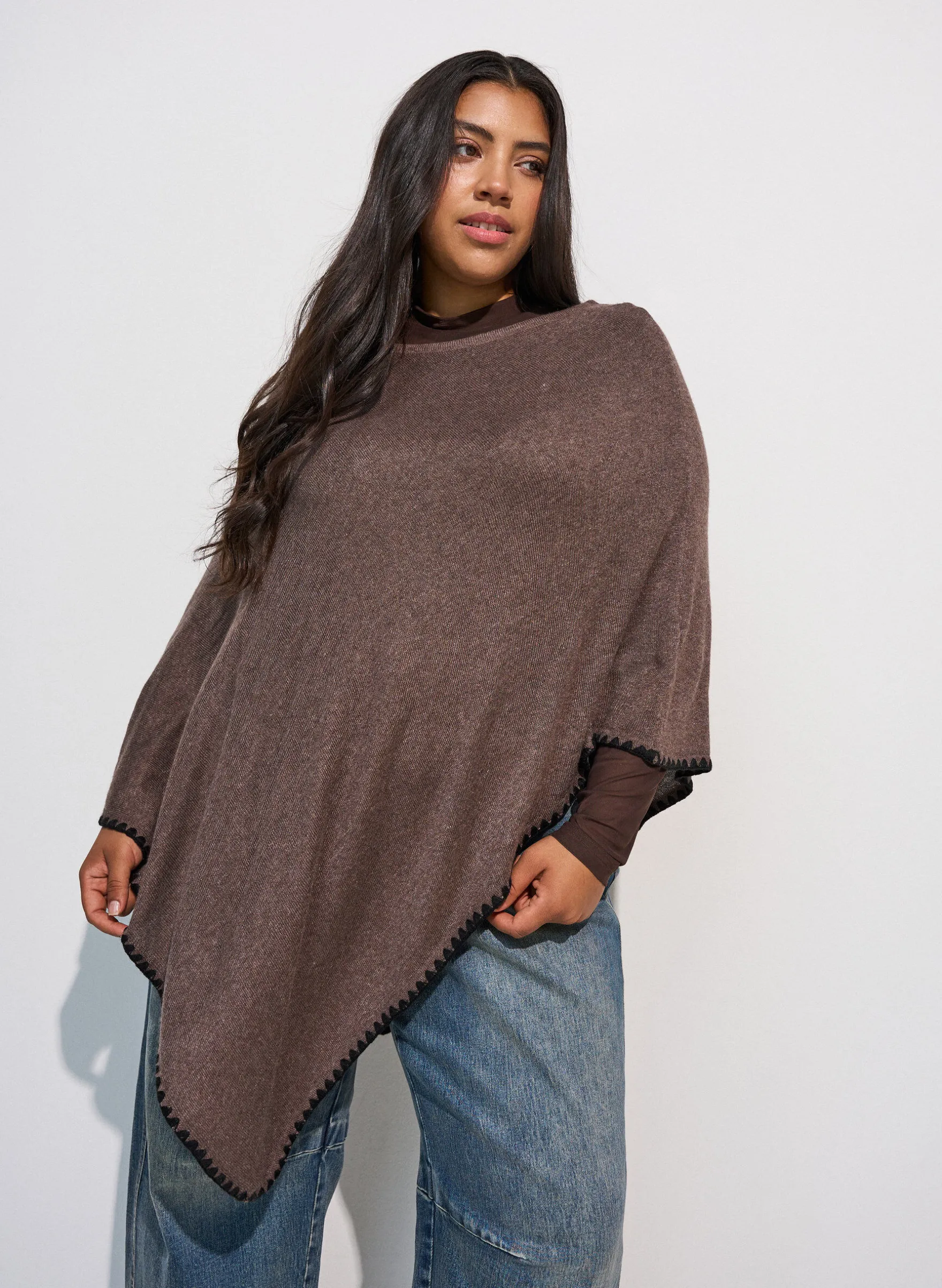 Feinstrickponcho
