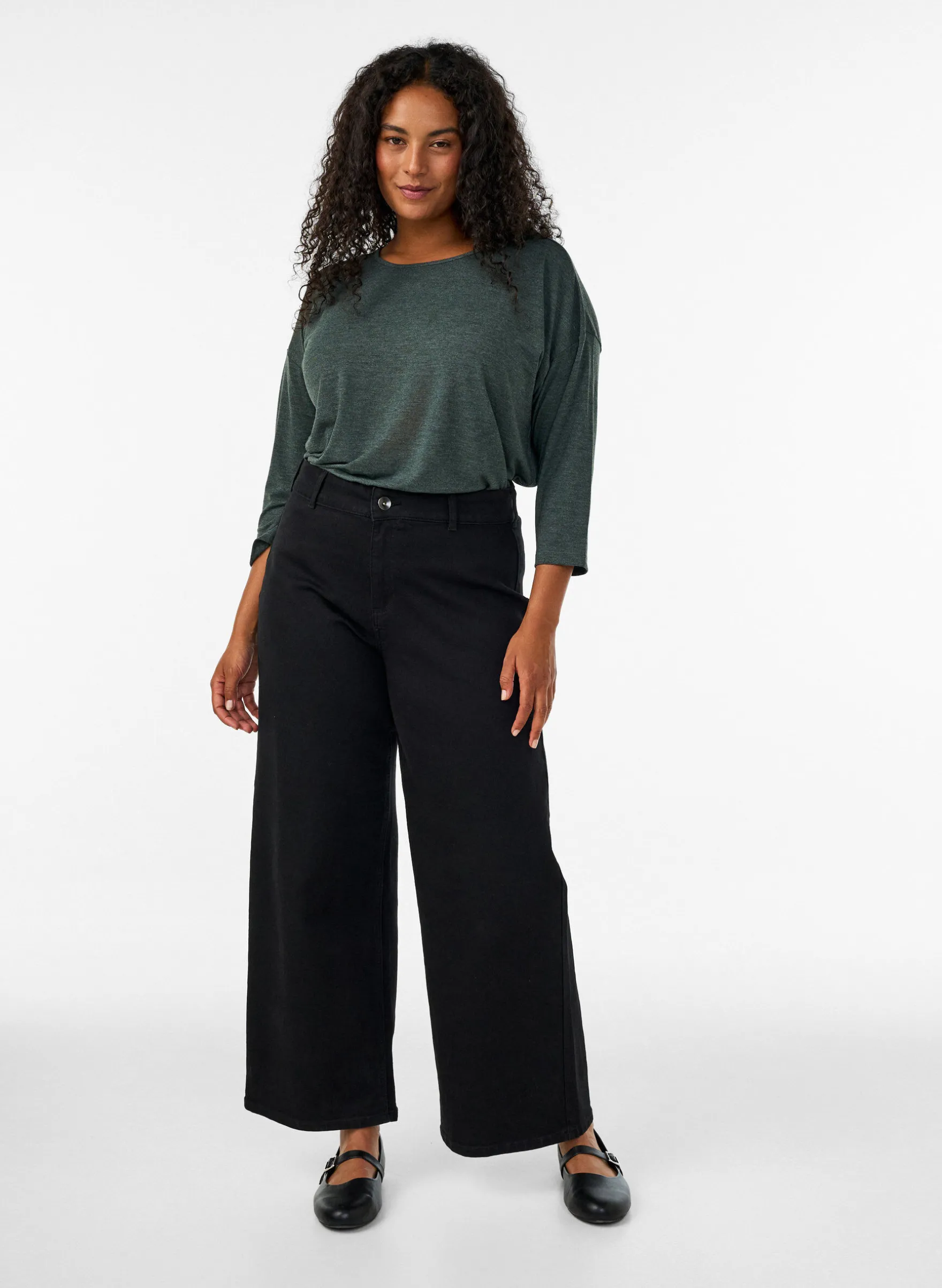 FLASH - Bluse aus Jersey mit 3/4-Ärmeln