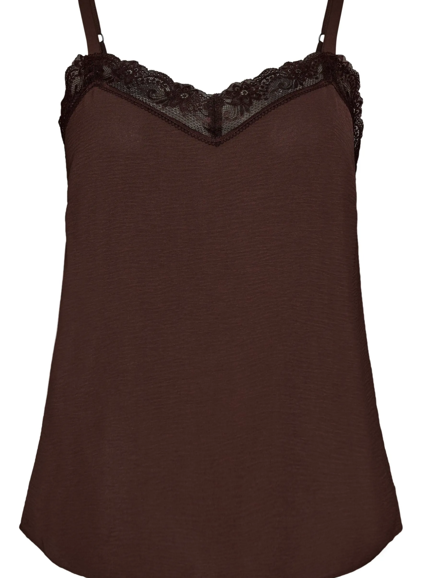 FLASH - Cami-Top mit V-Ausschnitt und Spitzen