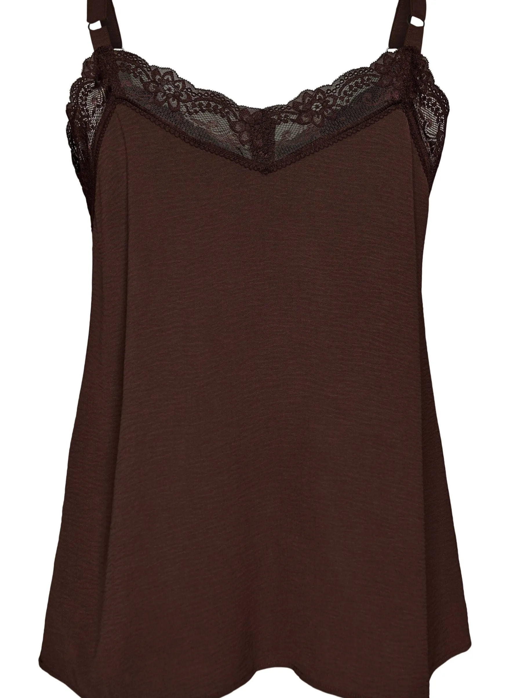 FLASH - Cami-Top mit V-Ausschnitt und Spitzen