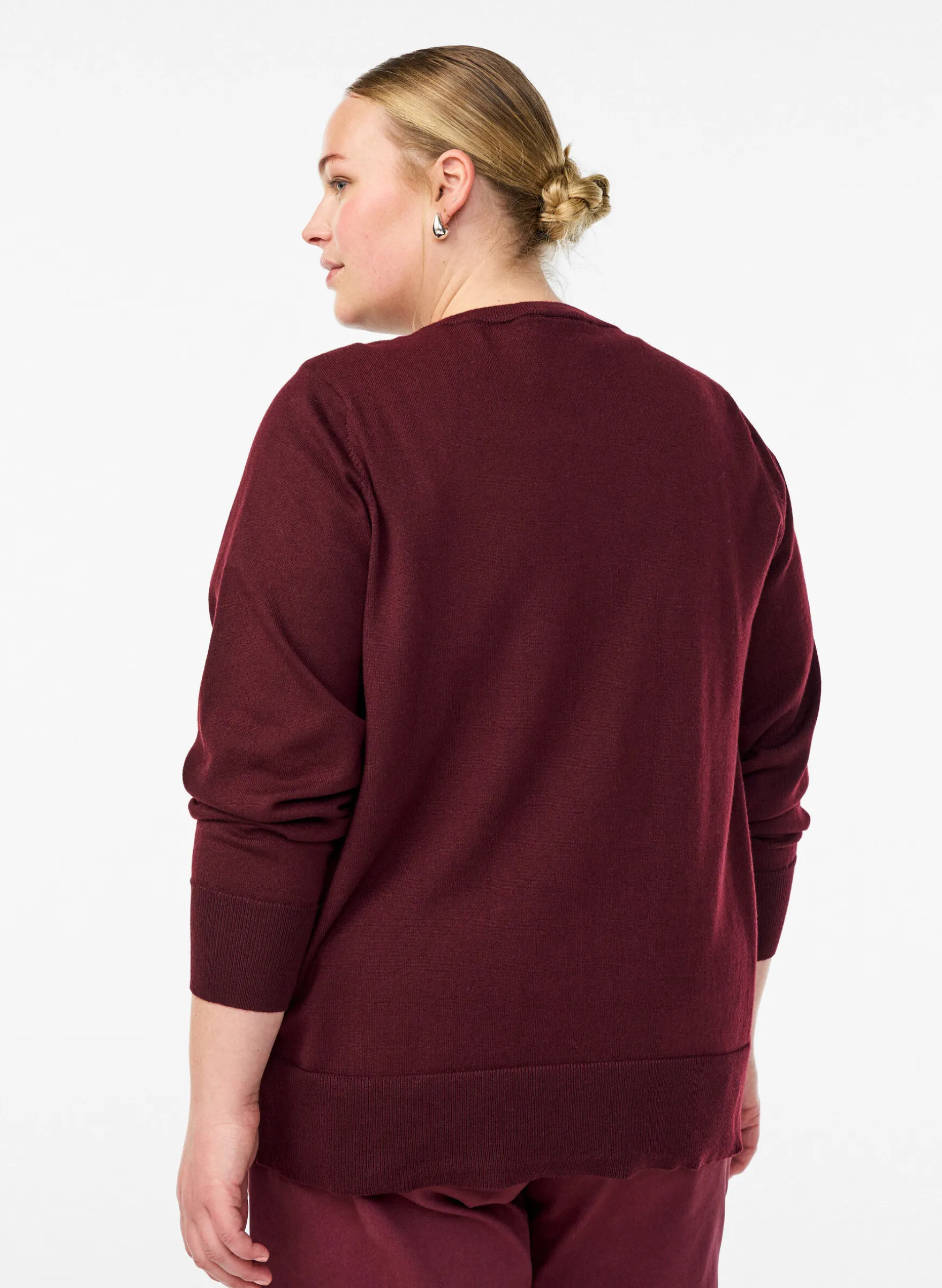 FLASH - Feinstrick-Strickjacke mit Rundhalsausschnitt