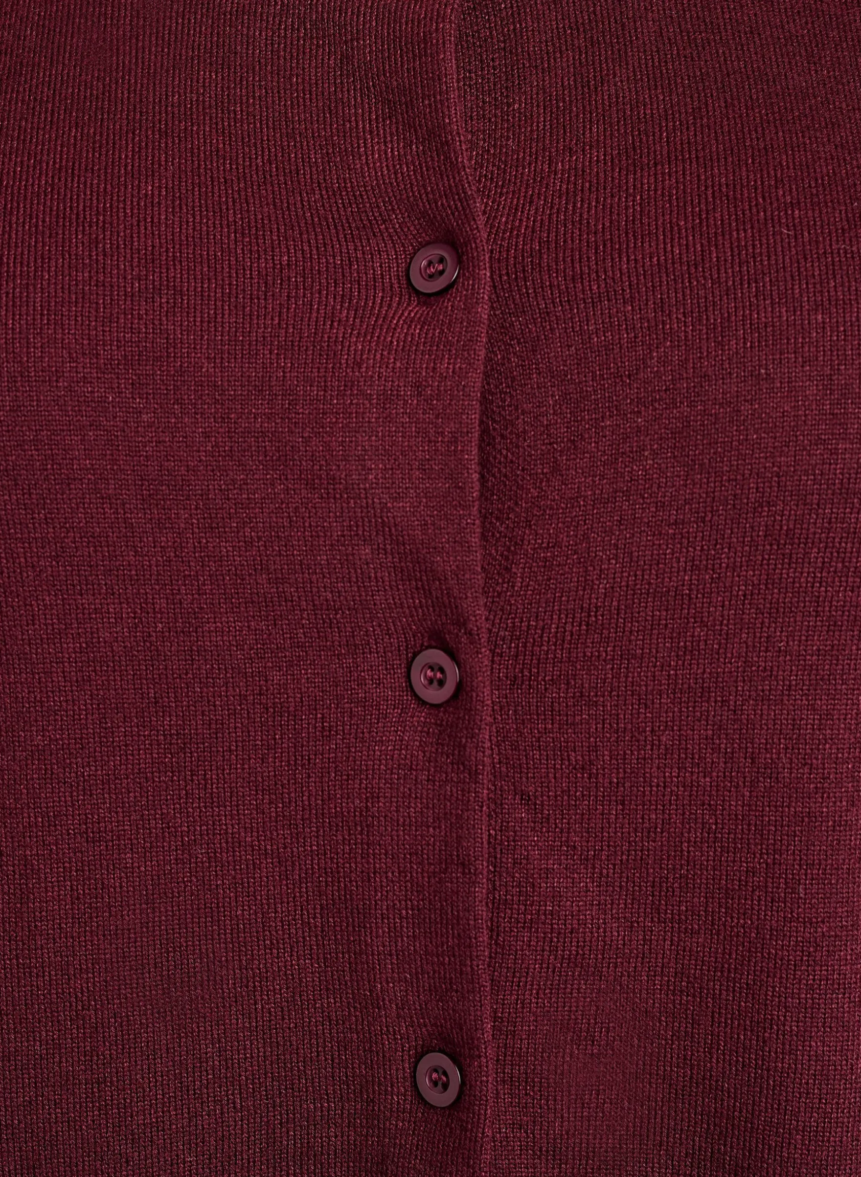 FLASH - Feinstrick-Strickjacke mit Rundhalsausschnitt