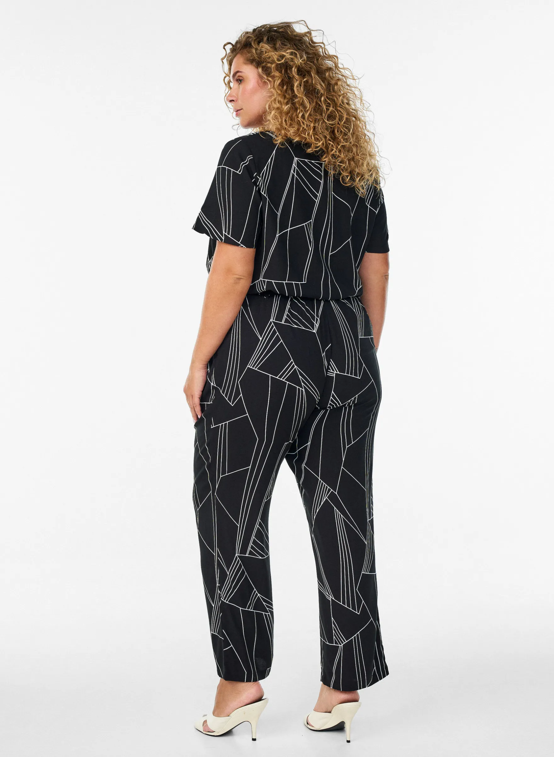 FLASH - Hoch taillierte Hose aus Viskose
