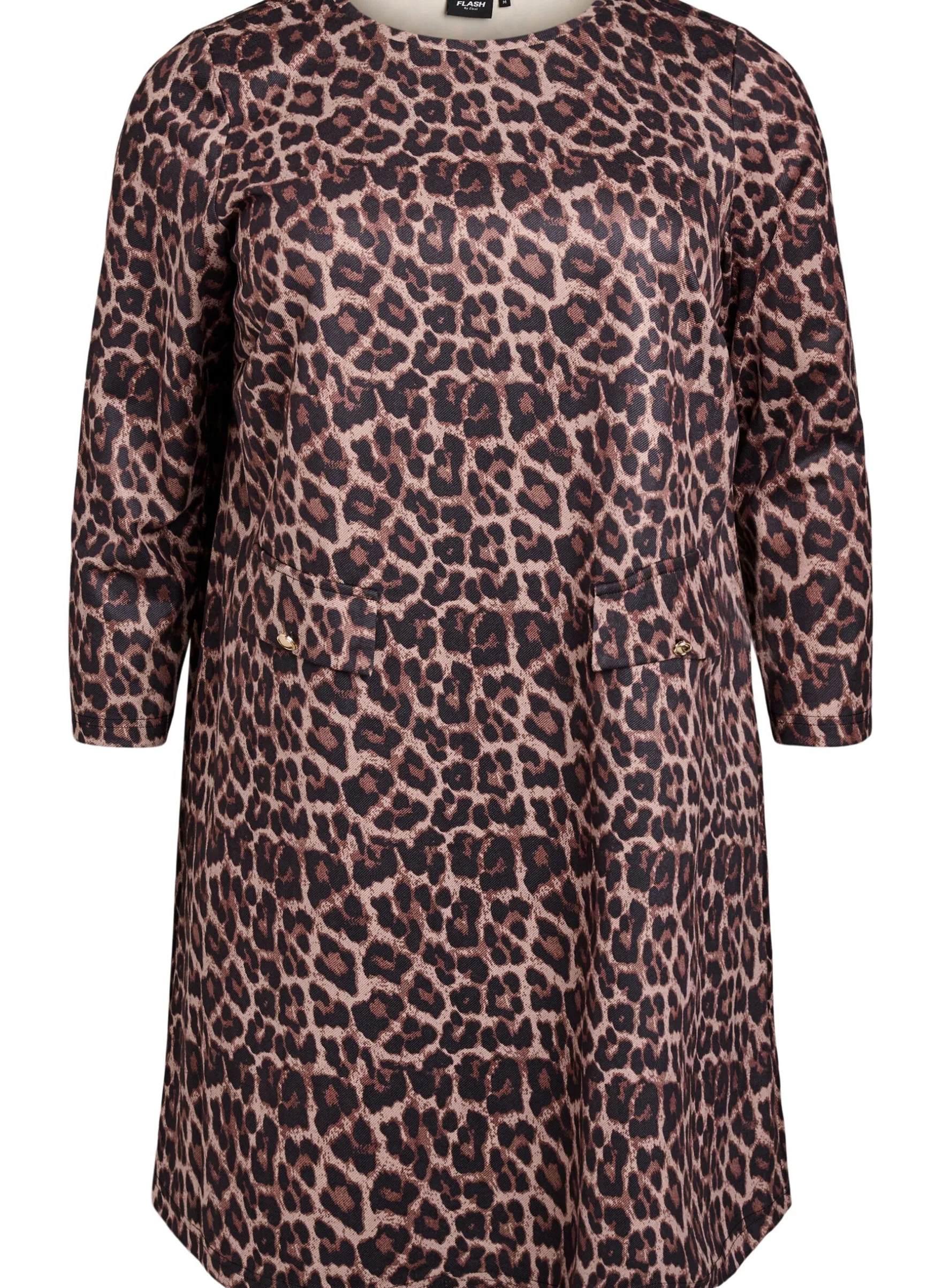 FLASH - Kurzes A-Linien-Kleid mit 7/8-Ärmeln