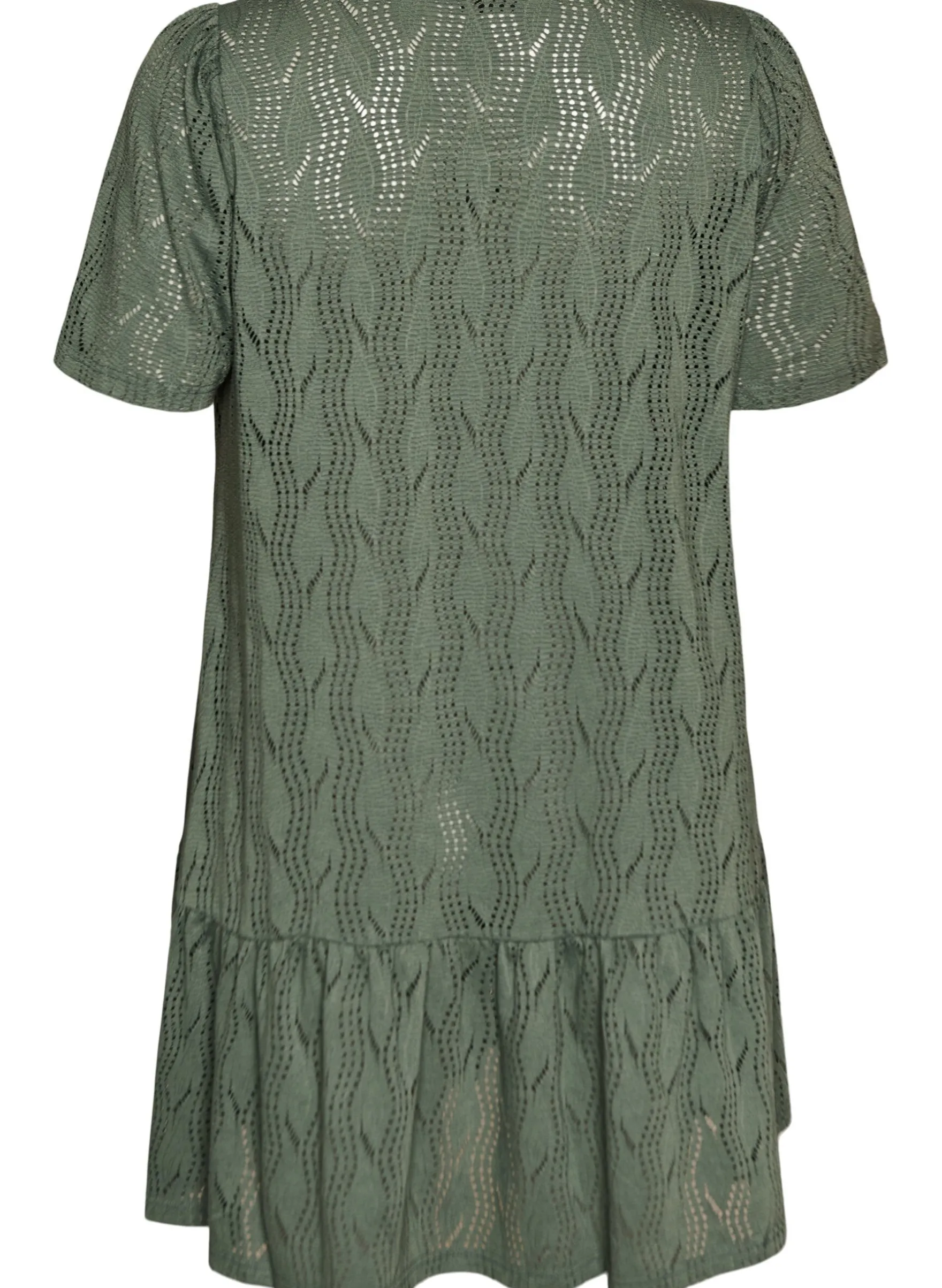 FLASH - Kurzes Kleid aus Jersey mit Lochstickerei