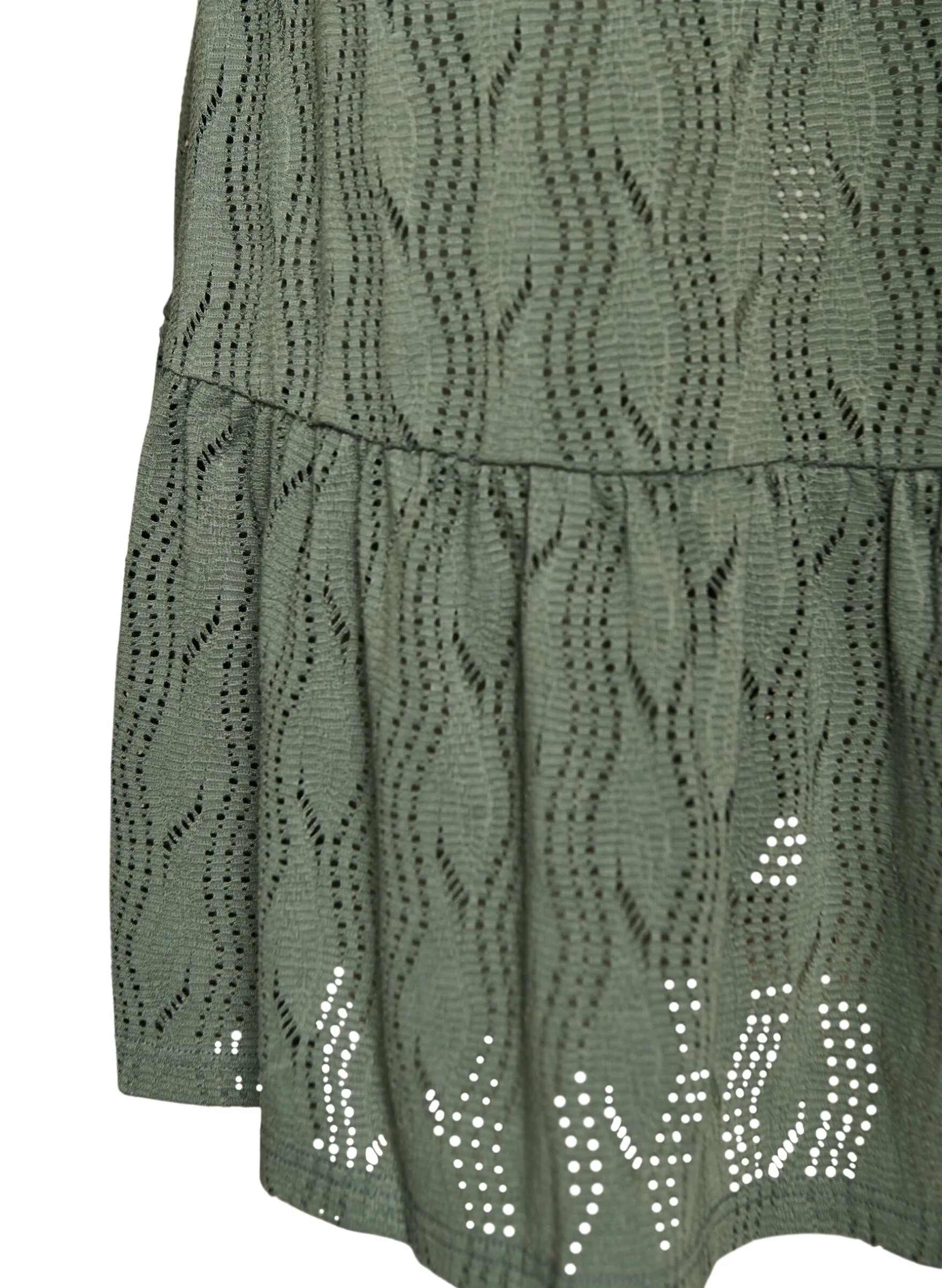 FLASH - Kurzes Kleid aus Jersey mit Lochstickerei