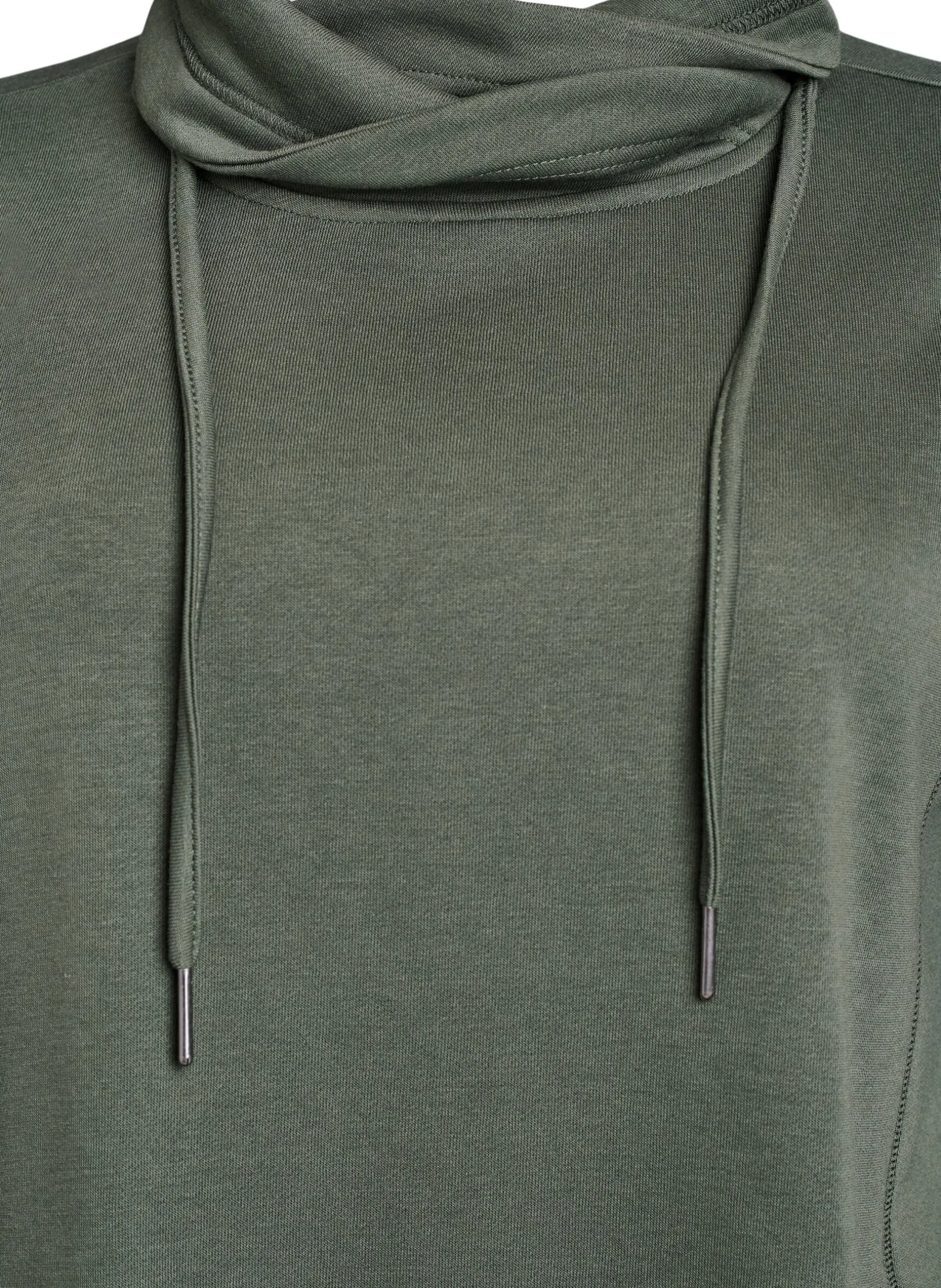 FLASH - Kurzes Sweatshirtkleid mit Stehkragen und Taschen
