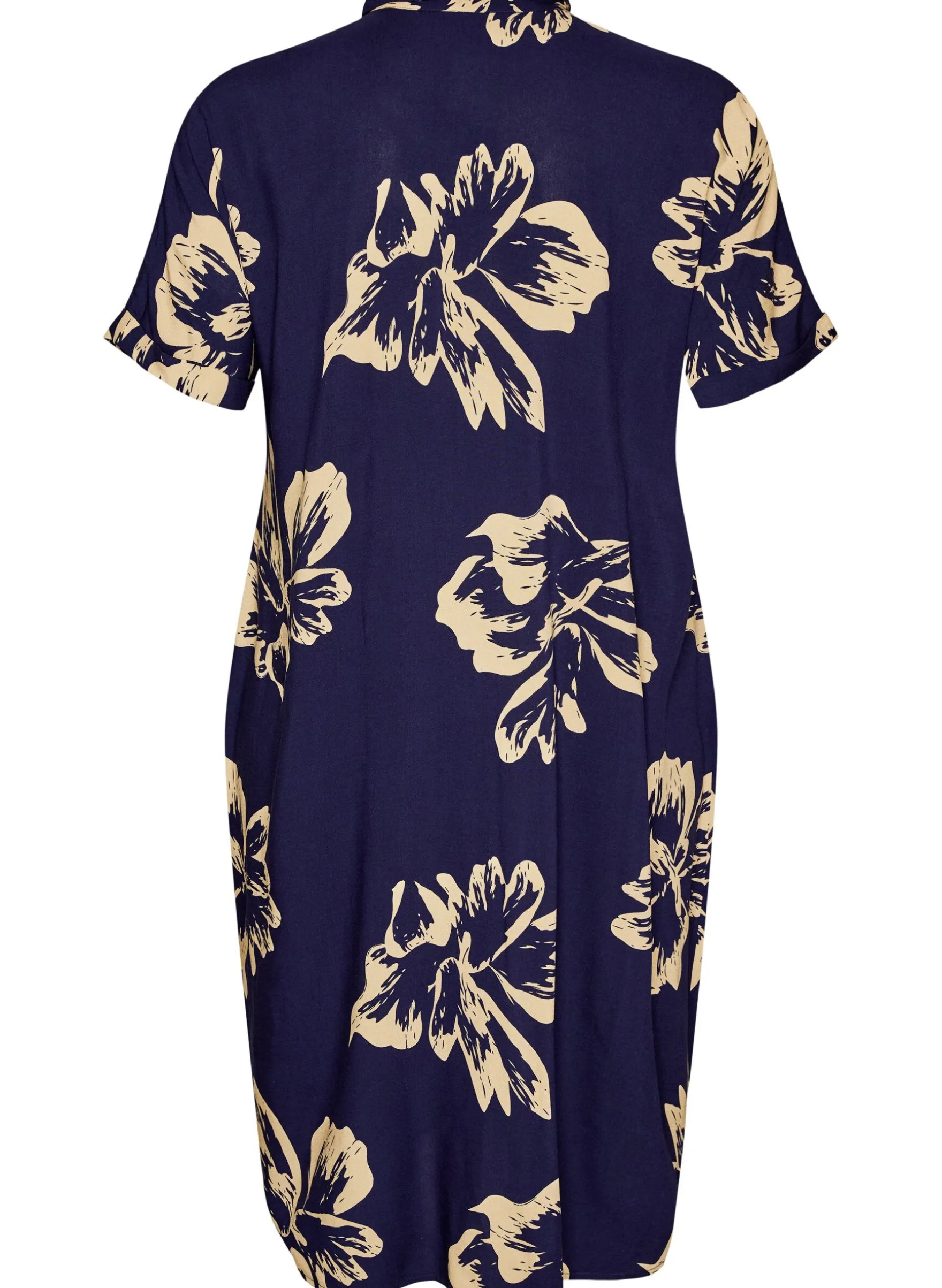 FLASH - Langes Hemdkleid mit kurzen Ärmeln