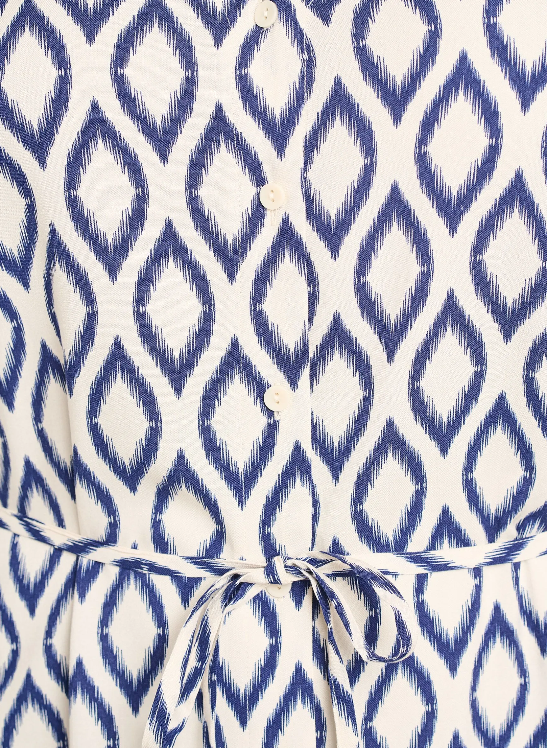FLASH - Midikleid mit Print und Bindegürtel