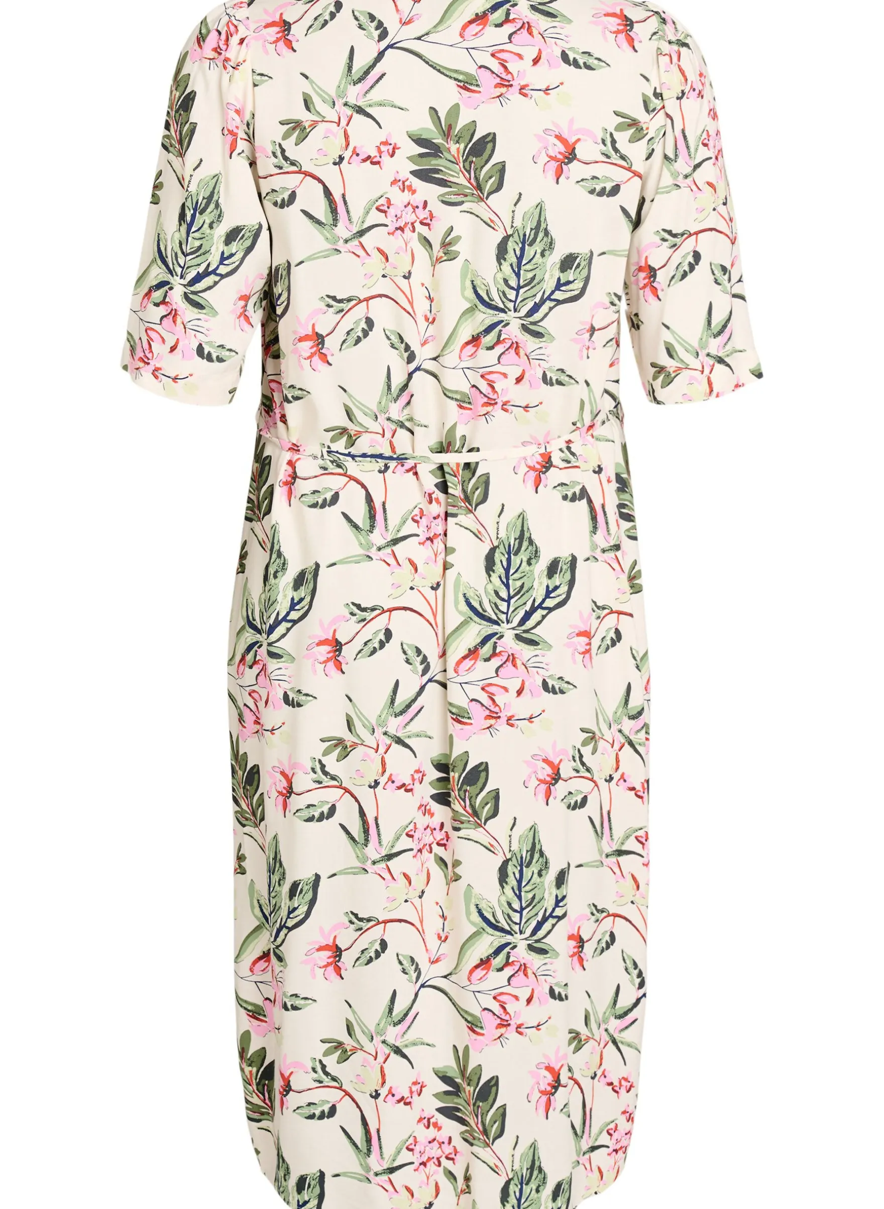 FLASH - Midikleid mit Print und Bindegürtel