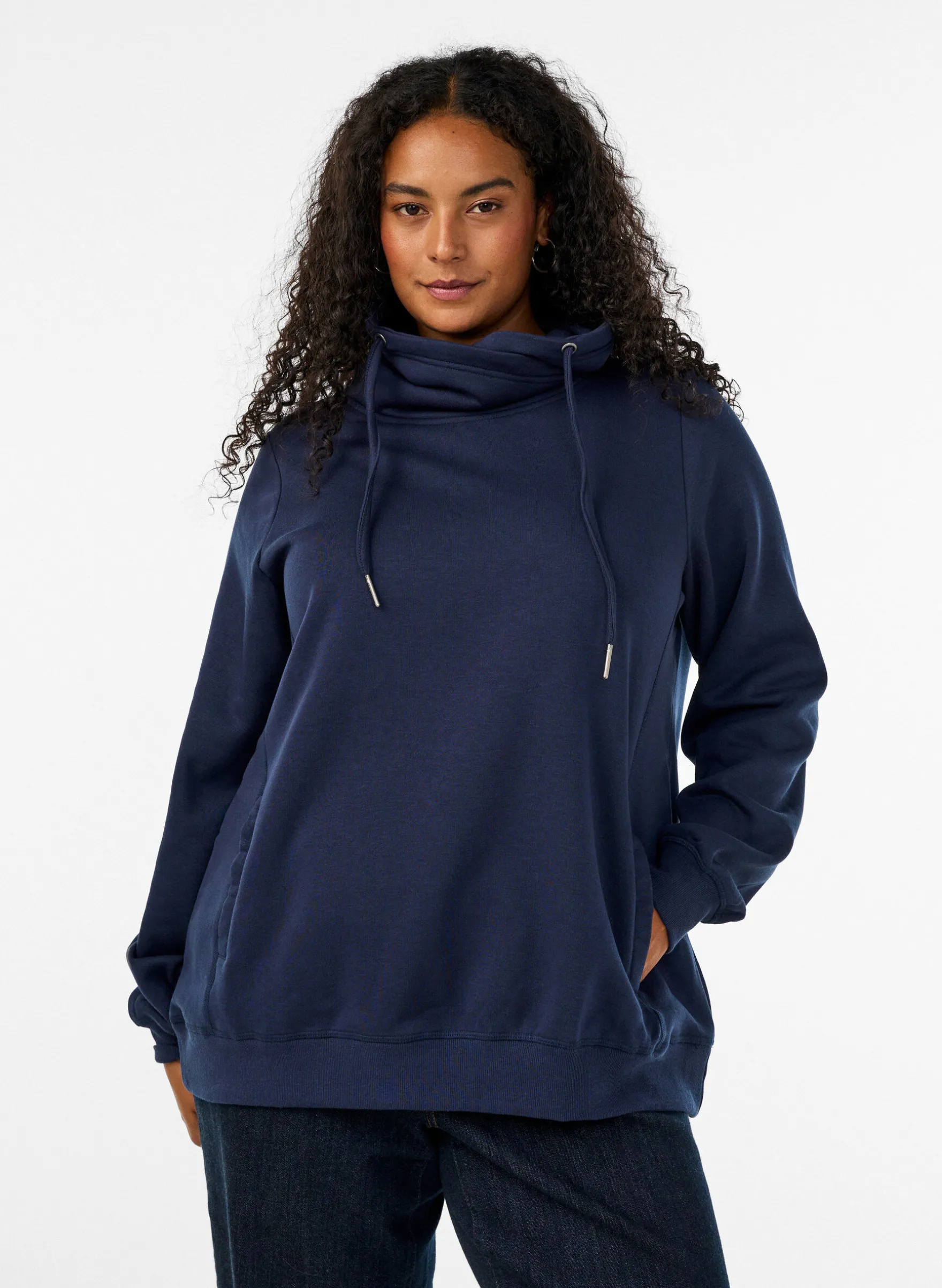 FLASH - Sweatshirt mit Stehkragen und Taschen