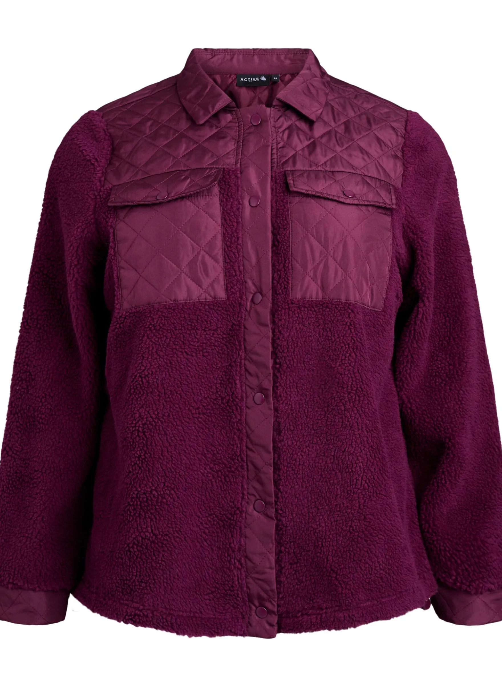 Fleecejacke mit gesteppten Details