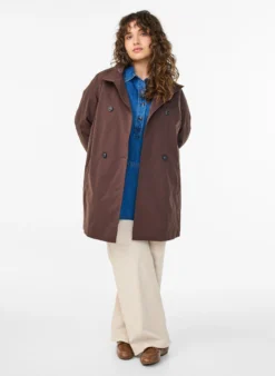 Frühlingsjacke aus wasserabweisendem Material mit A-Linie
