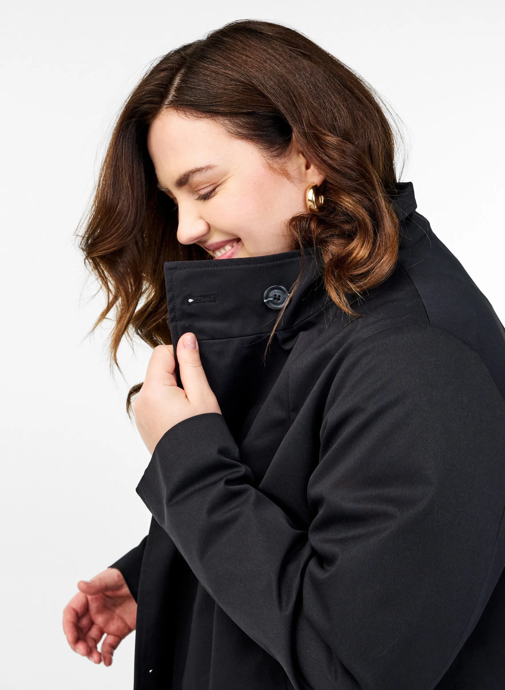Frühlingsjacke aus wasserabweisendem Material mit A-Linie