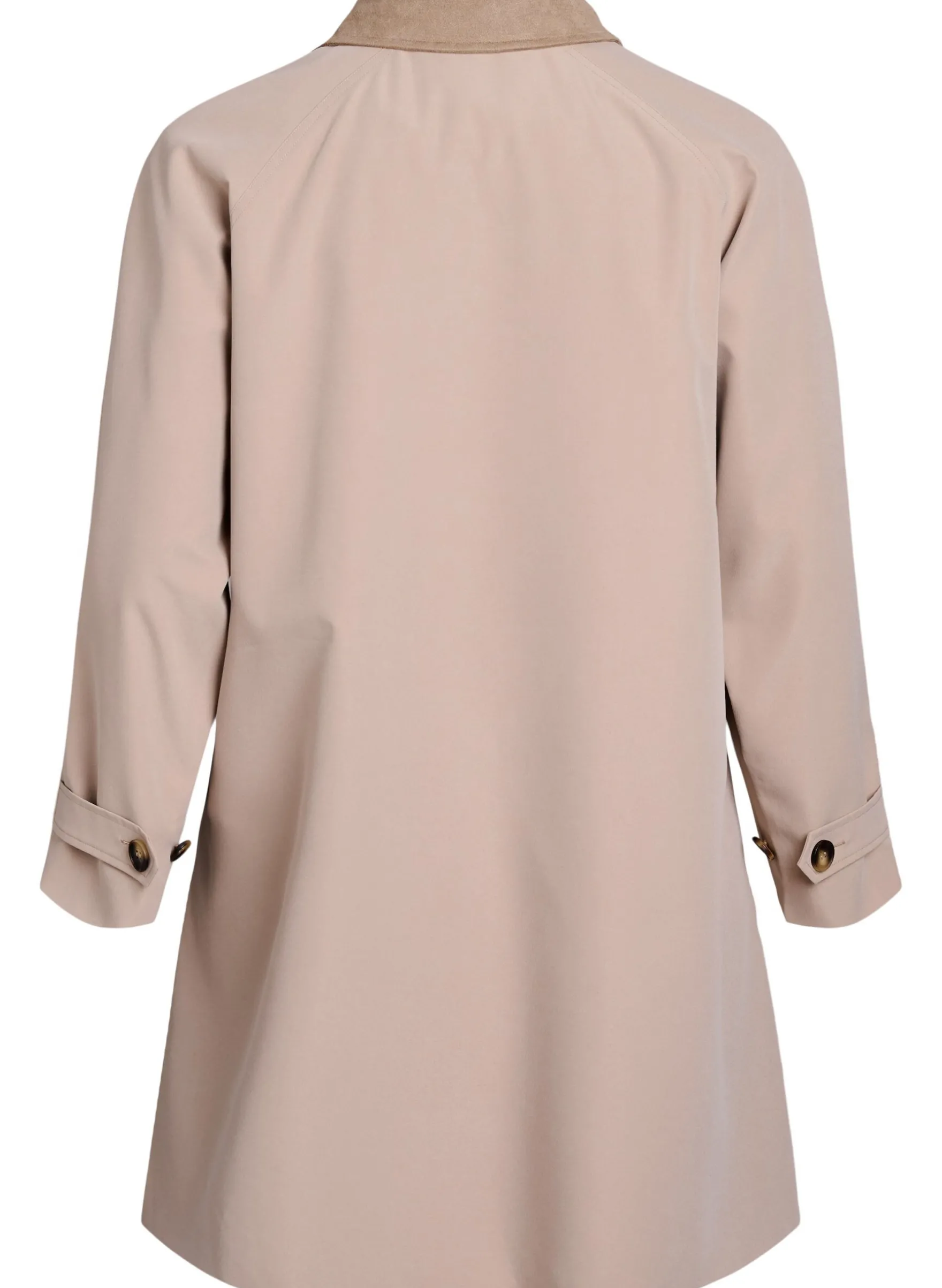 Frühlingsjacke mit Kragen aus Wildlederimitat und verdeckter Knopfleiste