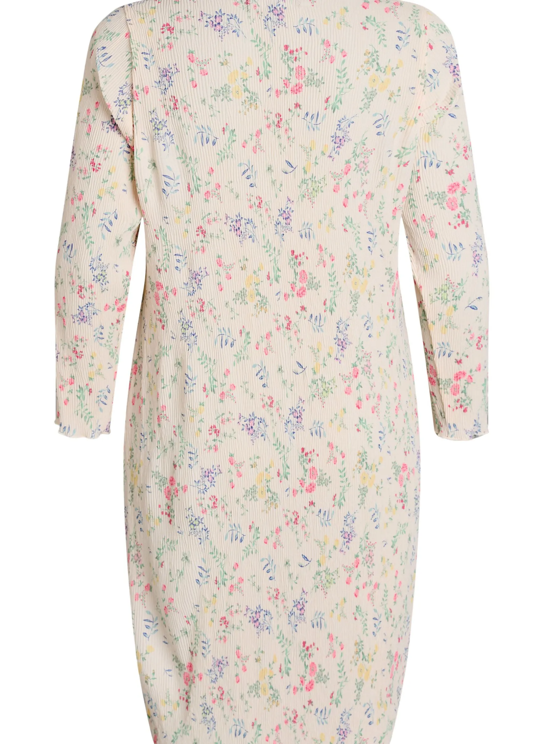 Geblümtes Kleid mit gewellter Textur
