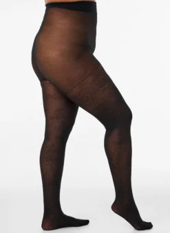 Geblümte Strumpfhose, 30 den