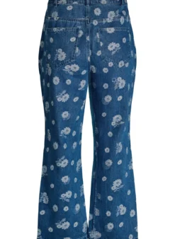 Gemma hoch taillierte geblümte Jeans