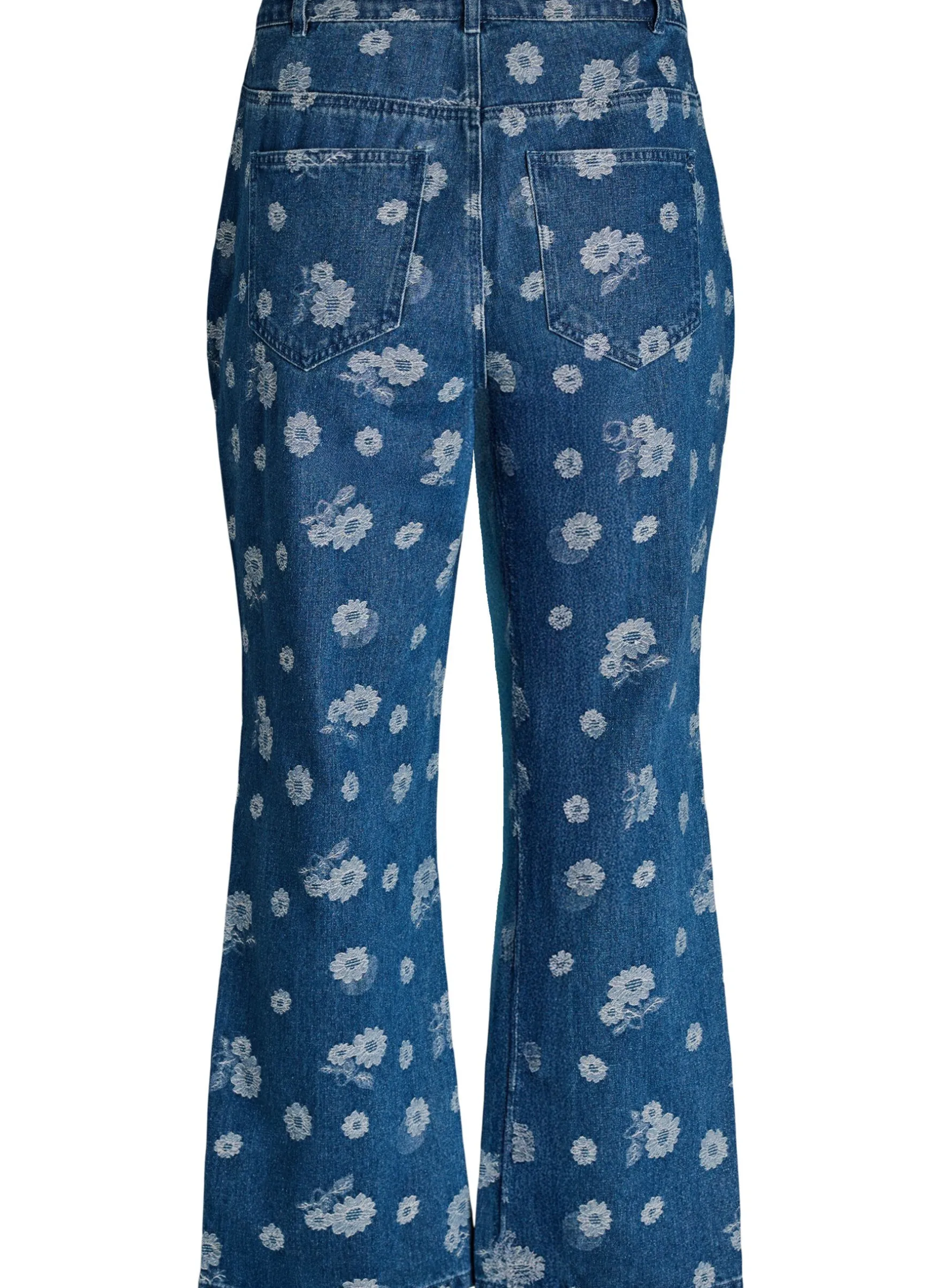 Gemma hoch taillierte geblümte Jeans