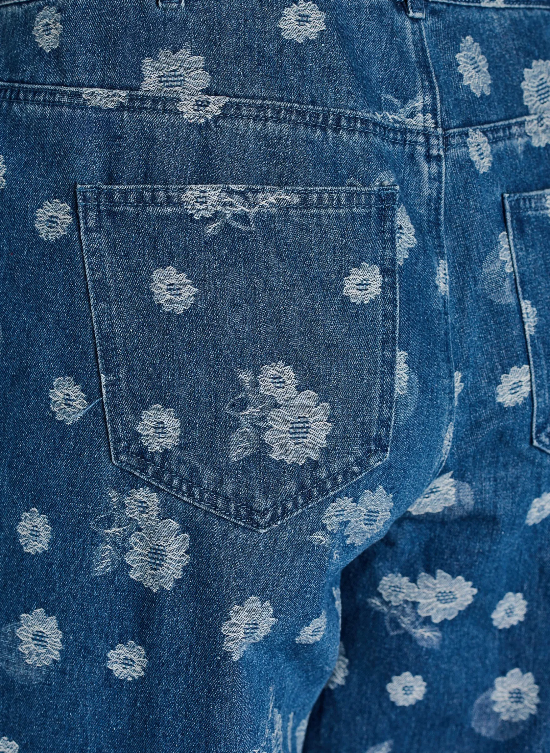 Gemma hoch taillierte geblümte Jeans