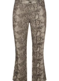 Gemma Jeans mit hoher Taille und Schlangenmuster