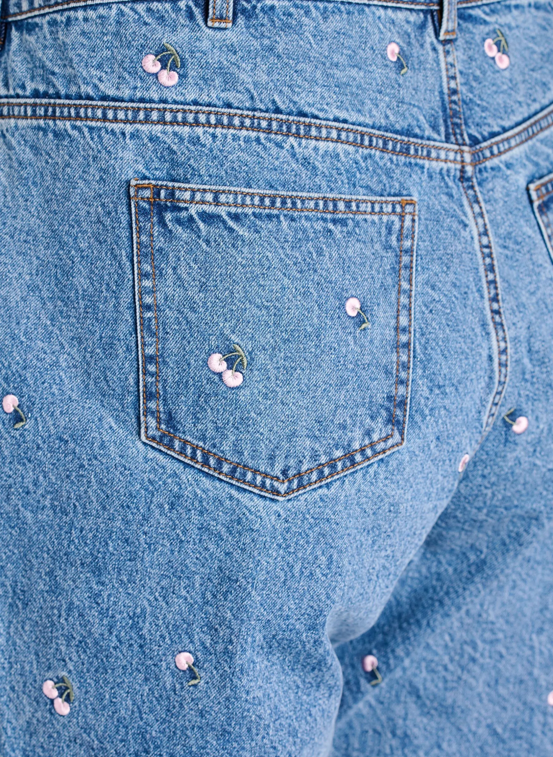 Gemma Jeans mit hoher Taille und aufgestickten Details
