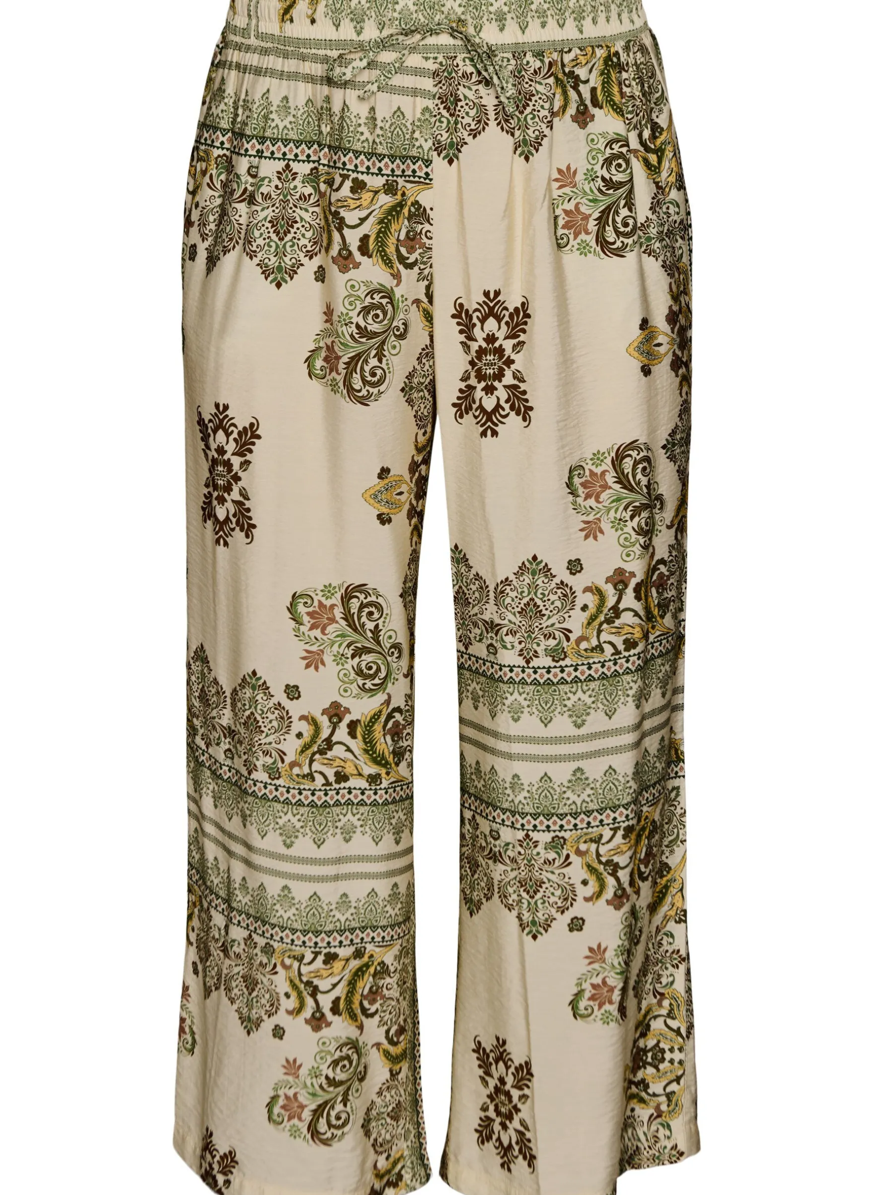 Gemusterte Hose mit weitem Bein