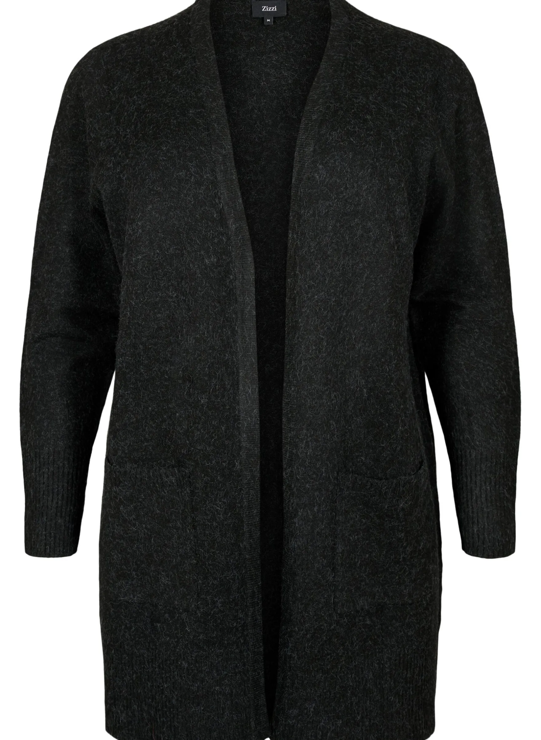 Gemusterter Strickcardigan mit Taschen