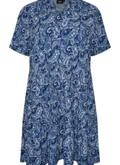 Gemustertes Kleid mit Einsätzen