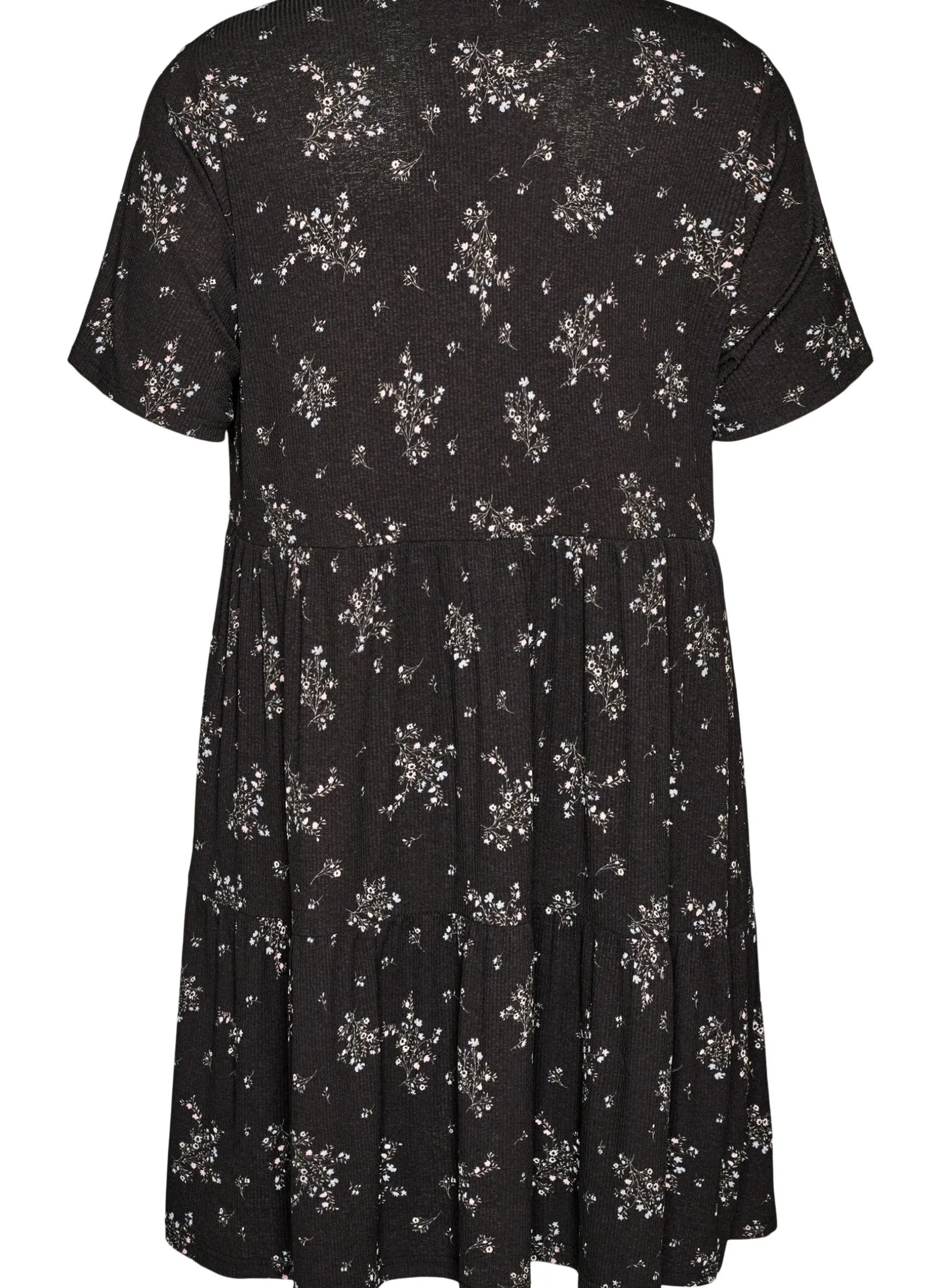 Gemustertes Kleid mit Einsätzen