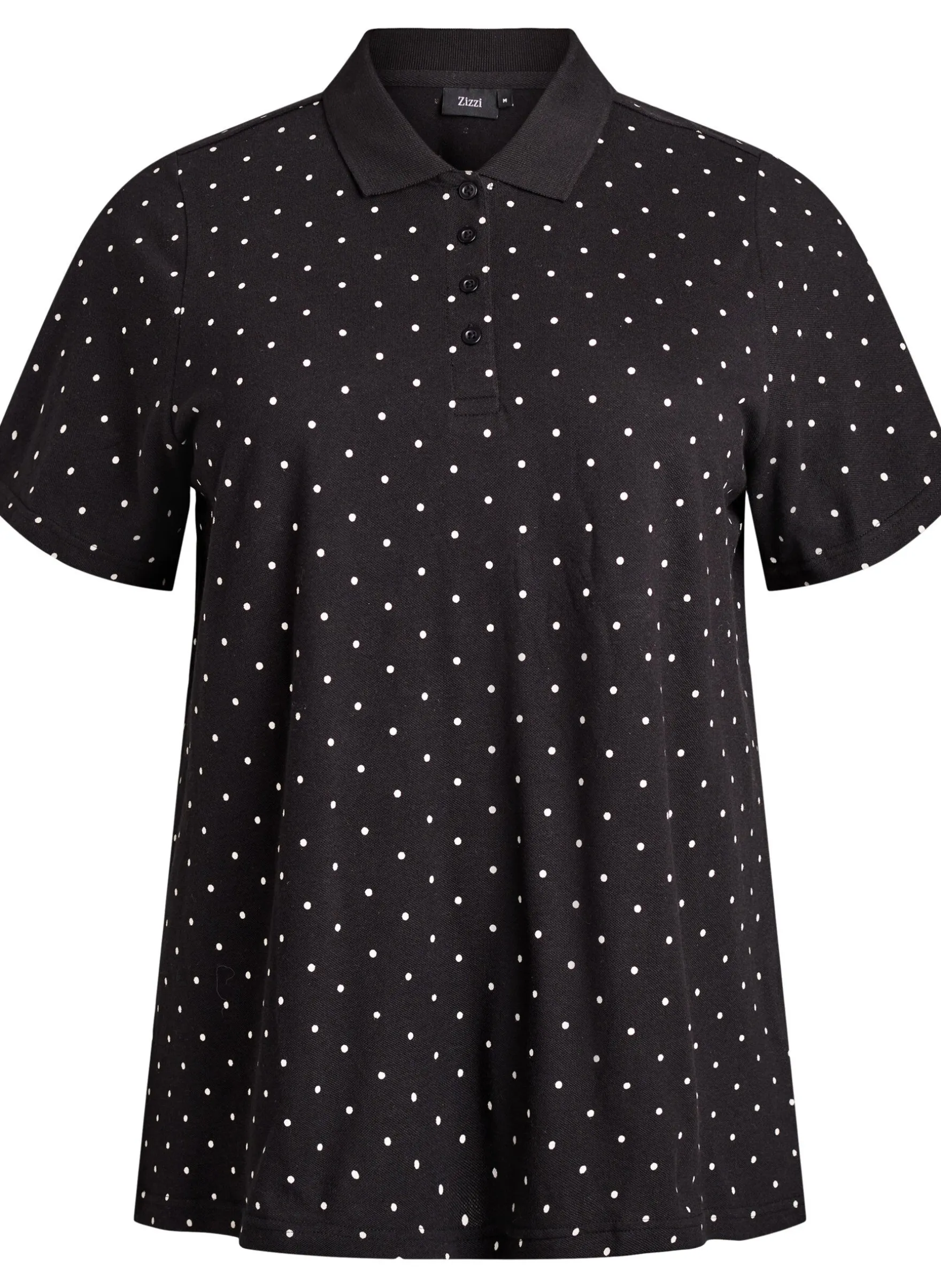 Gepunktetes Poloshirt mit kurzen Ärmeln