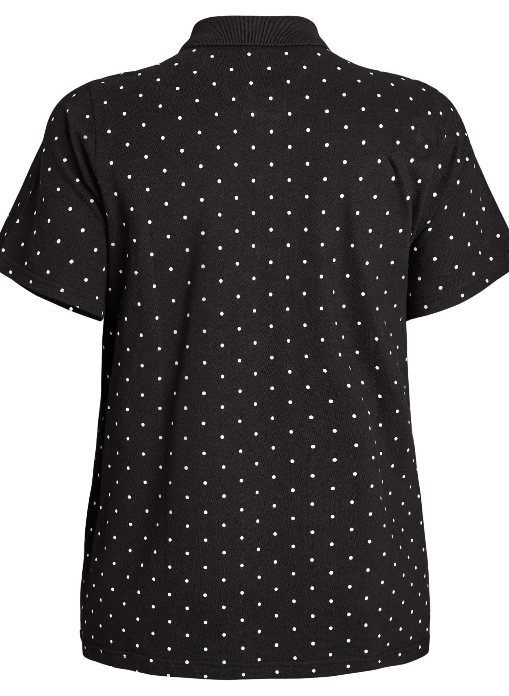 Gepunktetes Poloshirt mit kurzen Ärmeln