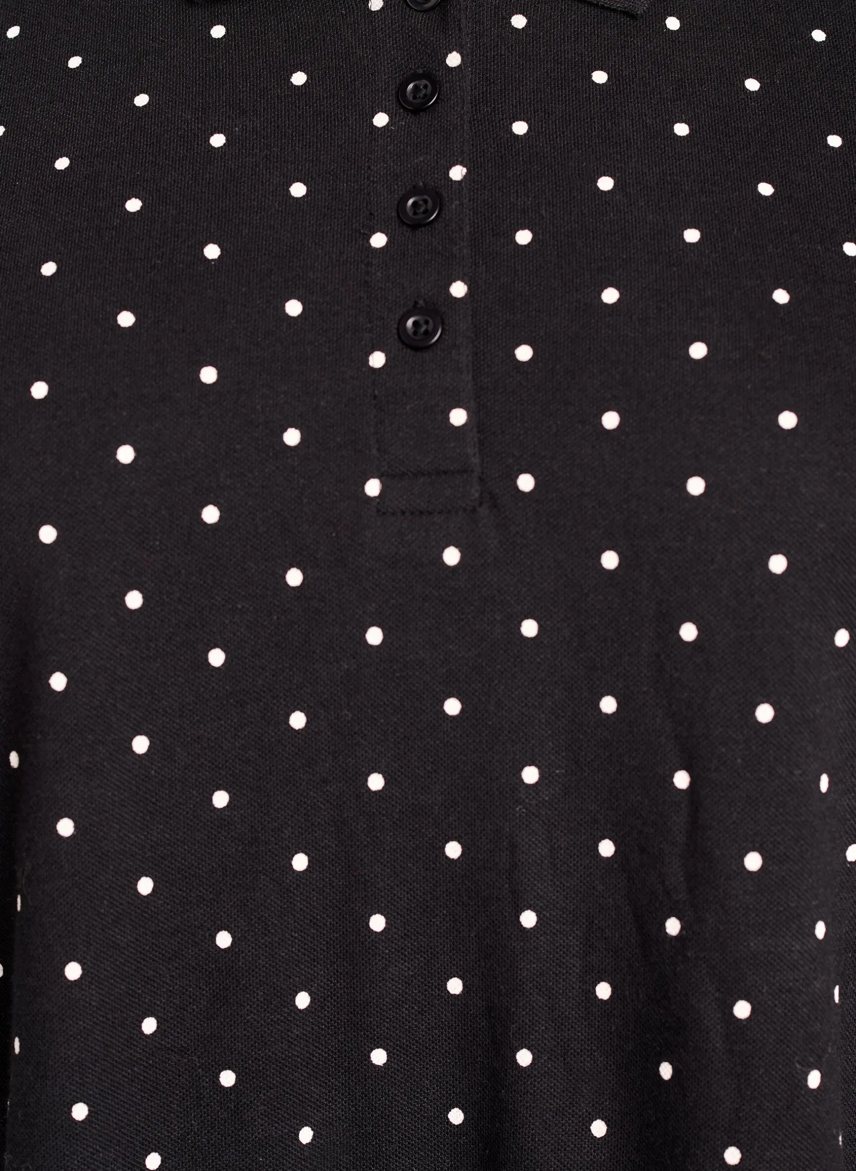 Gepunktetes Poloshirt mit kurzen Ärmeln