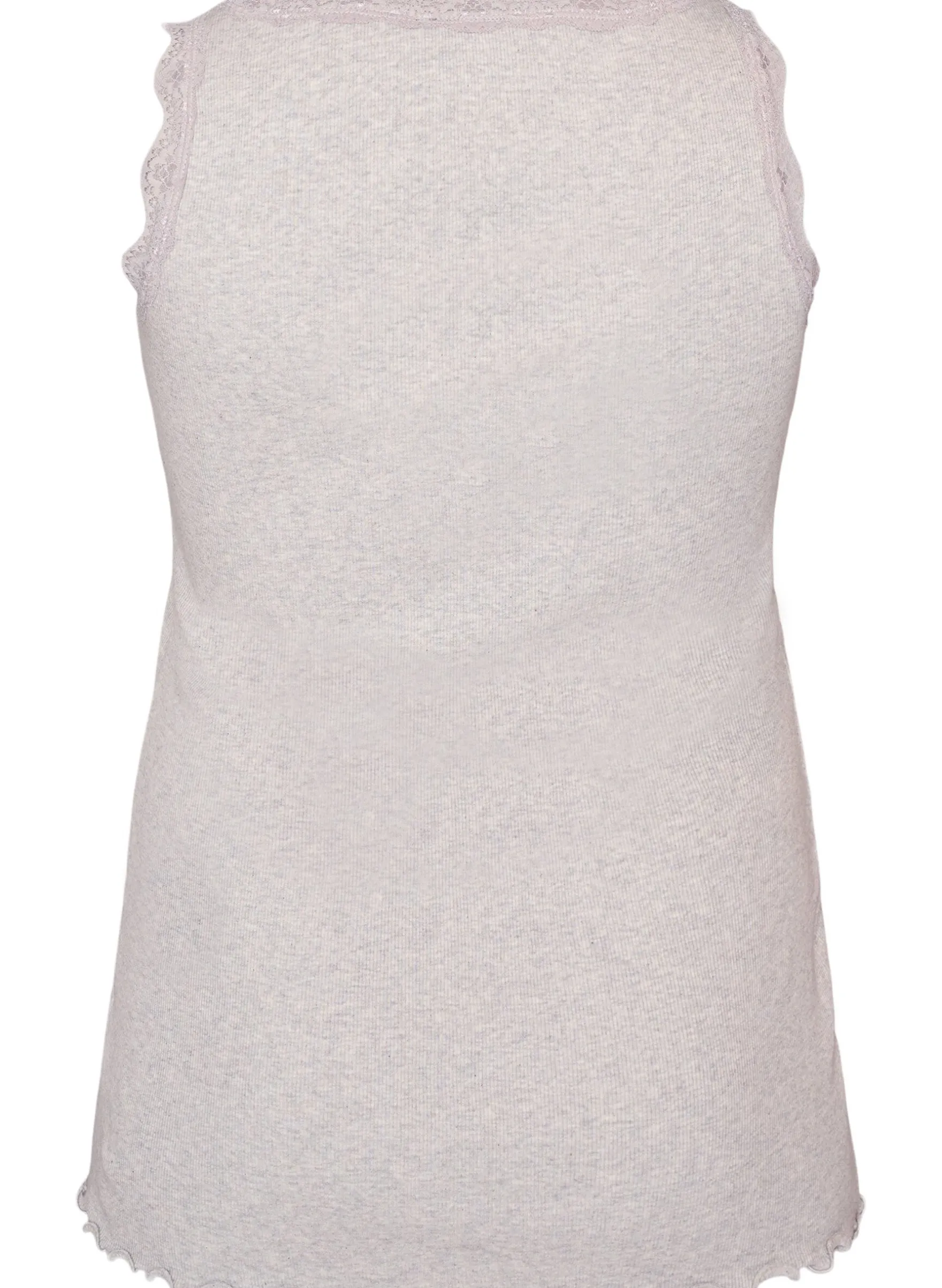 Geripptes Top mit Spitzen