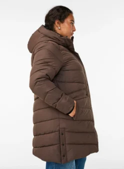 Gesteppter Wintermantel mit Kapuze